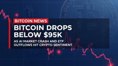 Bitcoin News Bitcoin Drops Below $95K as AI Market Crash and ETF Outflows Hit Crypto Sentiment
