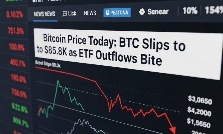 Bitcoin Price Today BTC Slips to $85.8K as ETF Outflows Bite