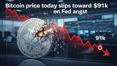 Bitcoin price today slips toward $91k on Fed angst