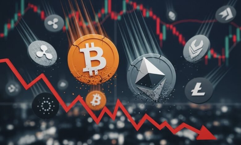 Bitcoin, Ethereum Fall Sharply As Crypto Sell-Off Resumes