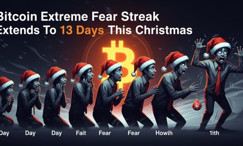 Bitcoin Extreme Fear Streak Extends To 13 Days This Christmas