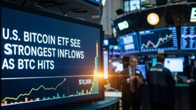 U.S. Bitcoin ETFs See Strongest Inflows as BTC Hits