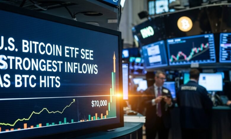 U.S. Bitcoin ETFs See Strongest Inflows as BTC Hits
