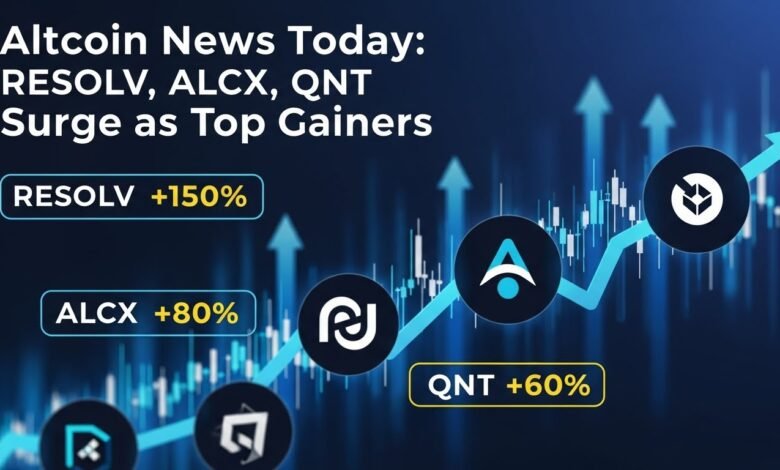 Altcoin News Today RESOLV, ALCX, QNT Surge as Top Gainers
