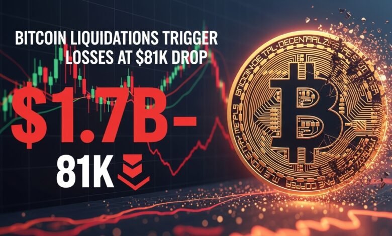 Bitcoin Liquidations Trigger $1.7bn Losses at $81K Drop