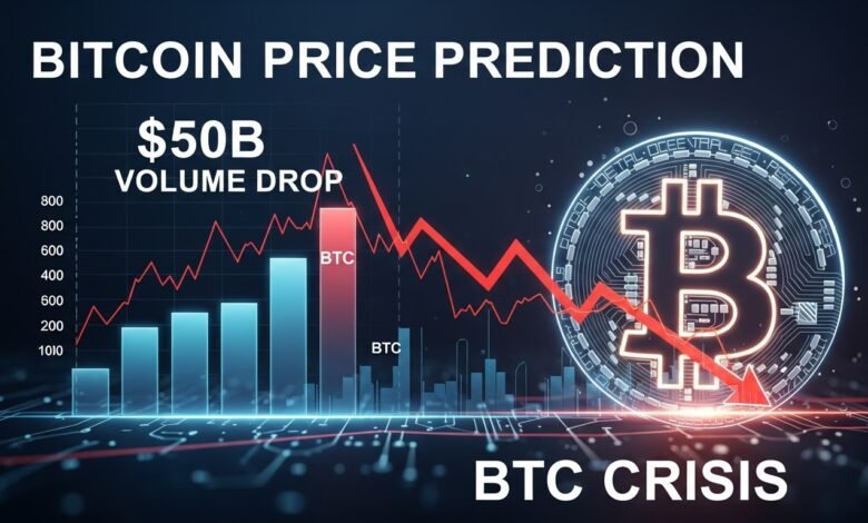 Bitcoin Price Prediction $50B Volume Drop Signals BTC Crisis