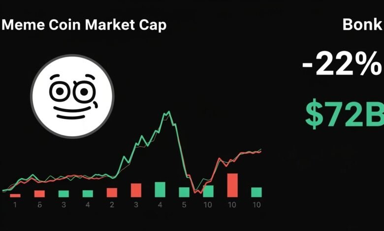 Meme Coin Market Cap Surges 29% to $72B in Bonk Rally