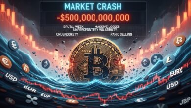 Bitcoin Crypto Market Crash Erases $500B in Brutal Week