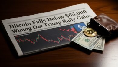 Bitcoin Falls Below $65,000 Wiping Out Trump Rally Gains