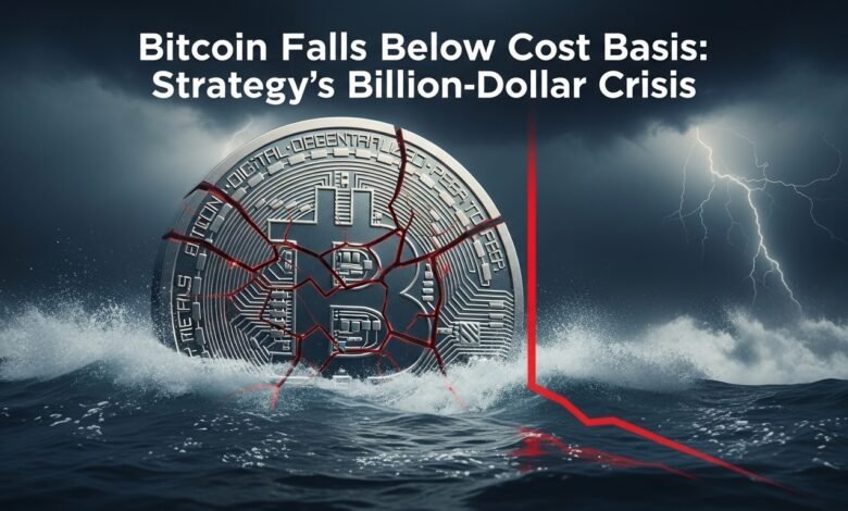 Bitcoin Falls Below Cost Basis Strategy's Billion-Dollar Crisis