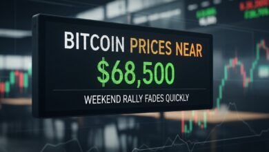 Bitcoin Prices Near $68,500 Weekend Rally Fades Quickly