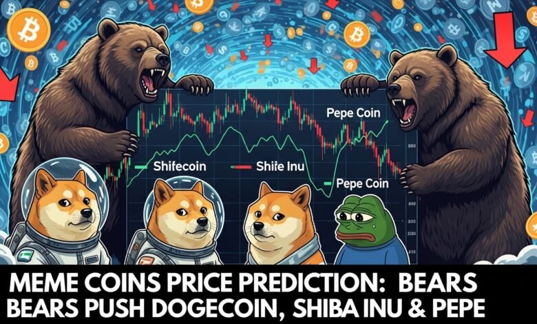 Meme Coins Price Prediction Bears Push Dogecoin, Shiba Inu & Pepe