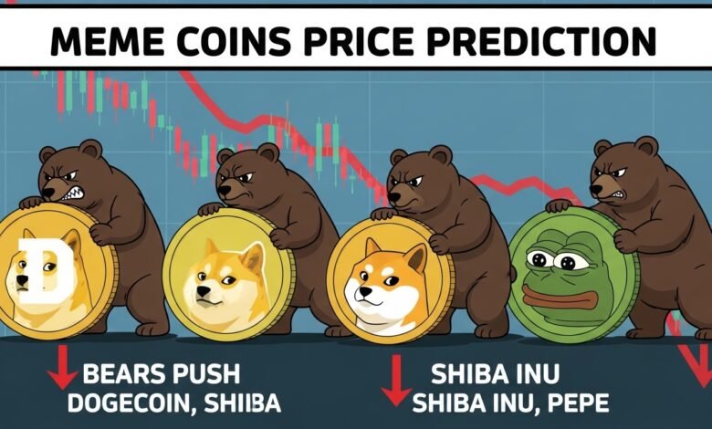 Meme Coins Price Prediction Bears Push Dogecoin, Shiba Inu, Pepe