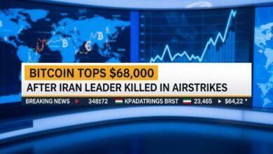 Bitcoin Tops $68,000 After Iran Leader Killed in Airstrikes