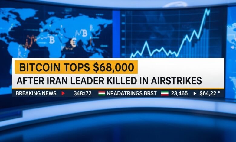 Bitcoin Tops $68,000 After Iran Leader Killed in Airstrikes