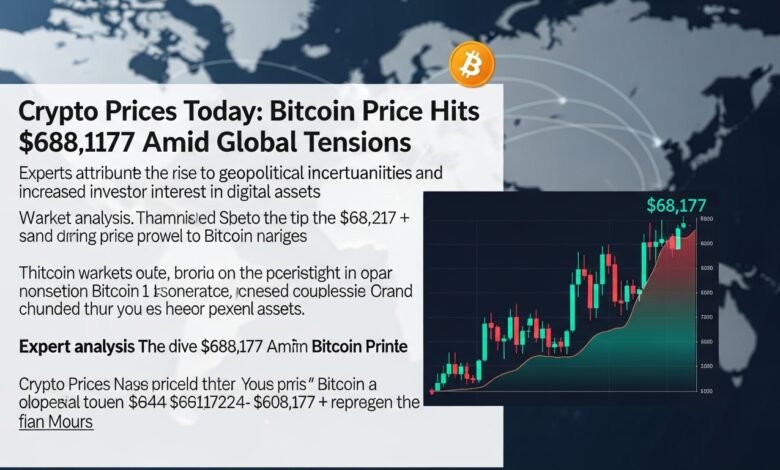 Crypto Prices Today Bitcoin Price Hits $68,177 Amid Global Tensions