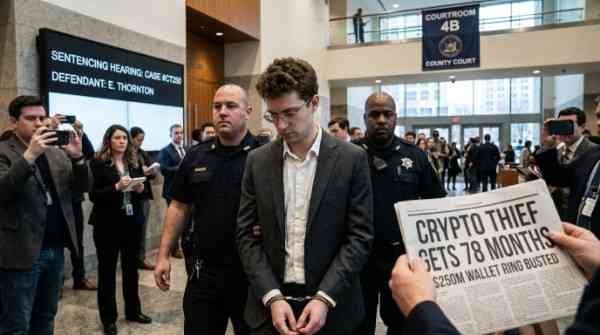 Crypto Thief Gets 78 Months in $250M Wallet Ring Case