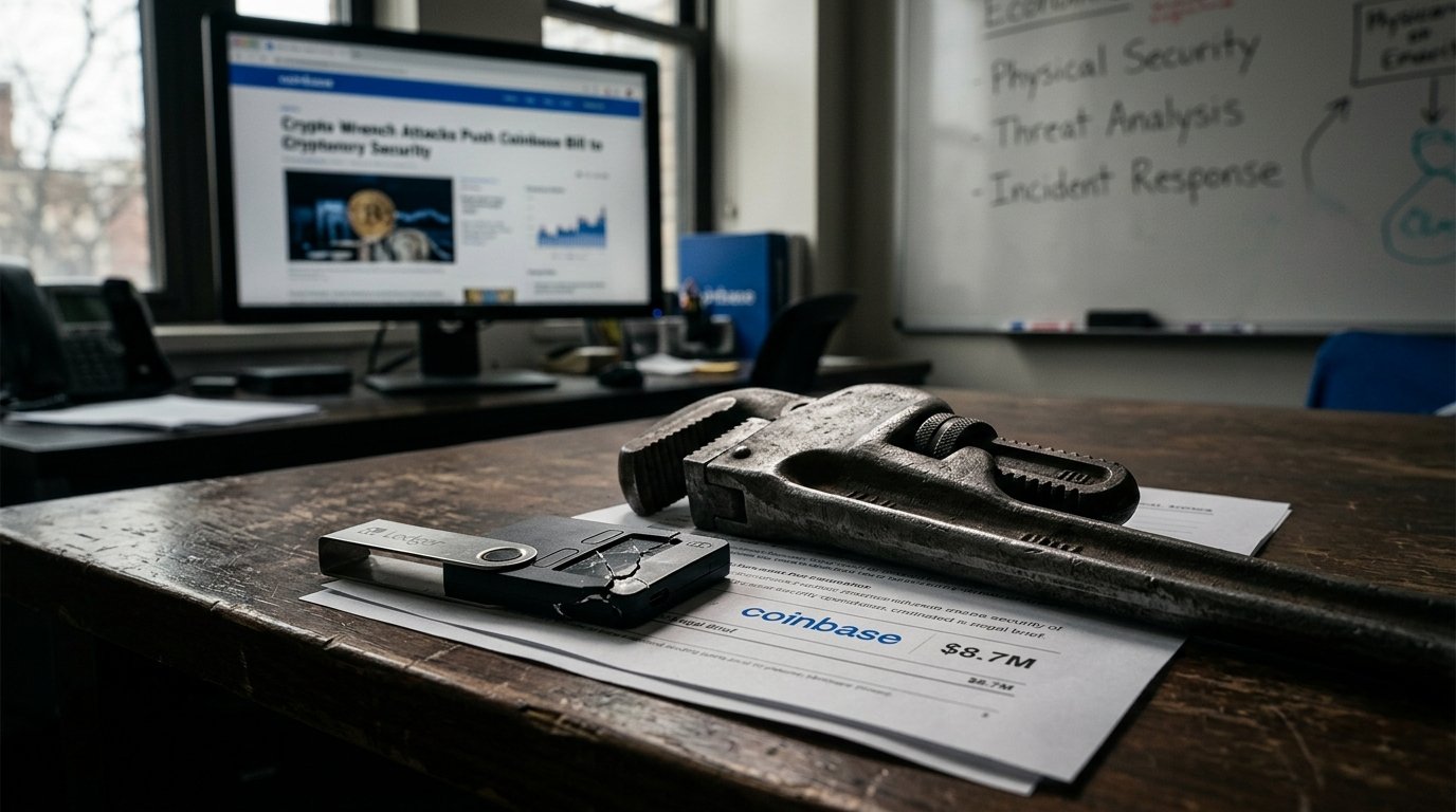 Crypto Wrench Attacks Push Coinbase Bill to $8.7M