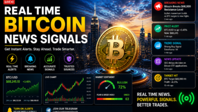 Real time bitcoin news signals