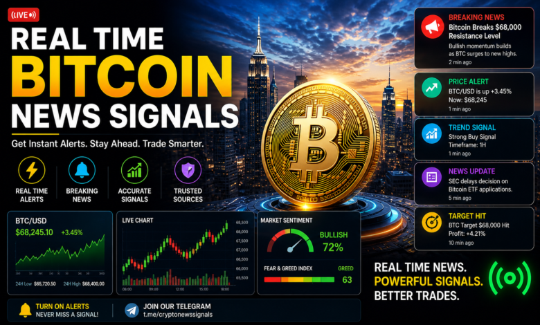 Real time bitcoin news signals