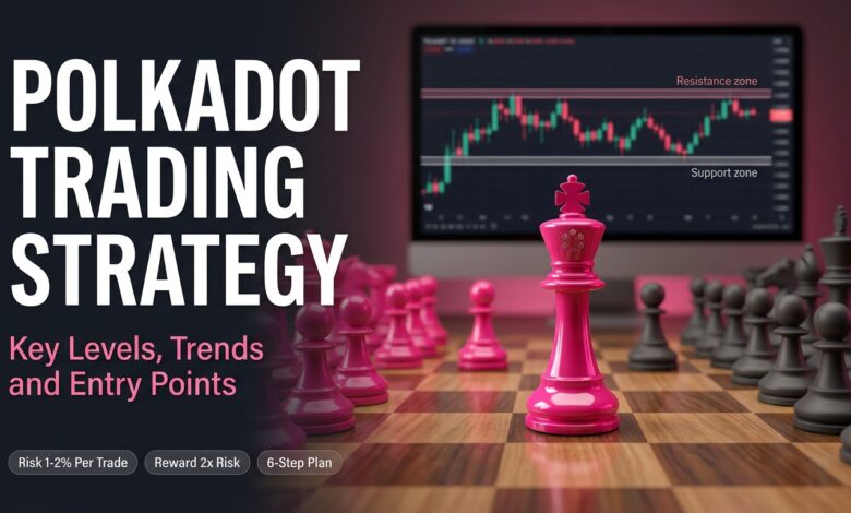 Polkadot trading strategy chart showing DOT support and resistance levels