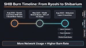 SHIB burn rate rising with Shibarium network activity